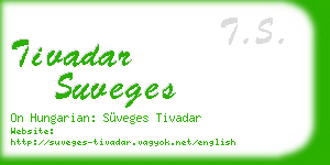 tivadar suveges business card